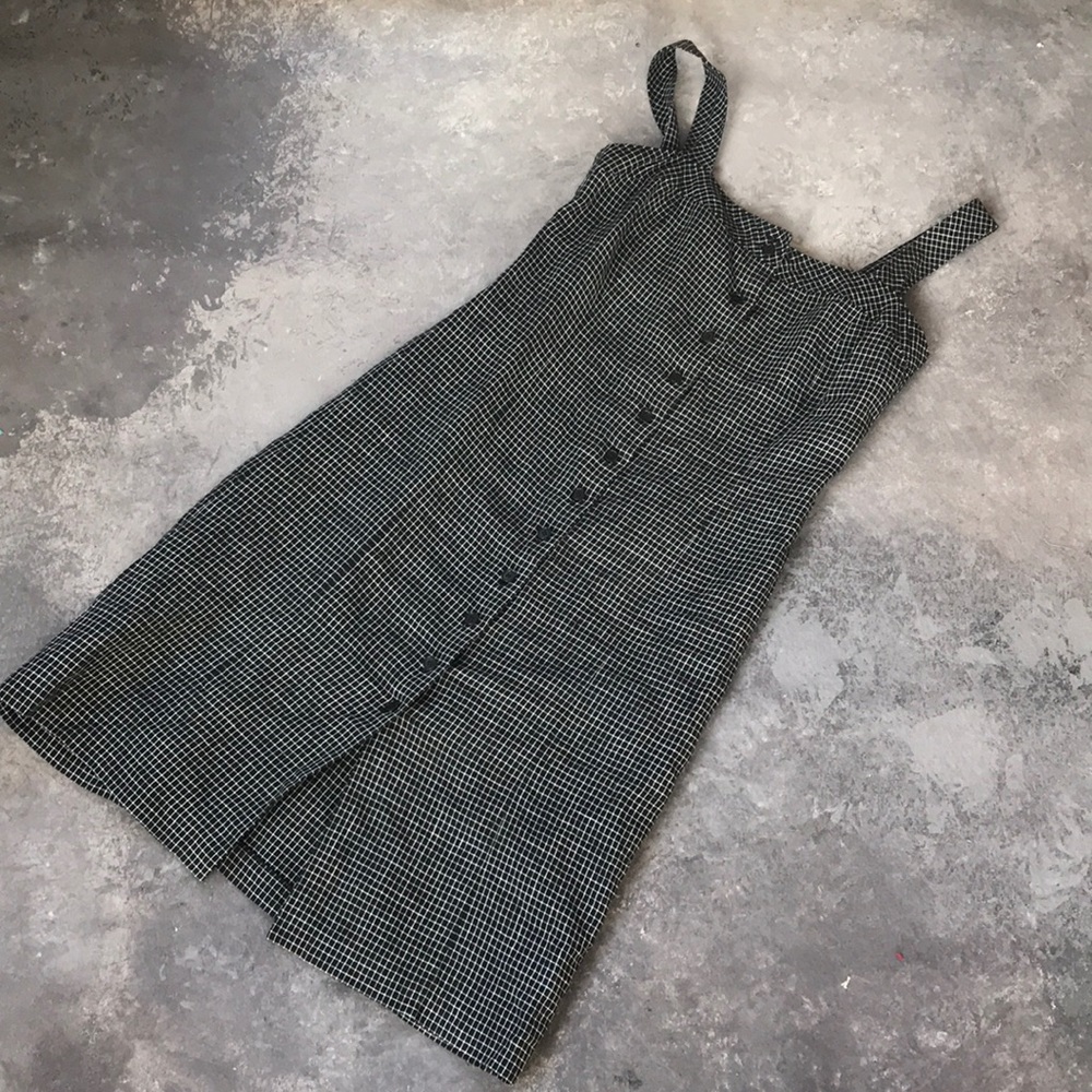 Anne Taylor Loft fitted plaid dress. 100% linen